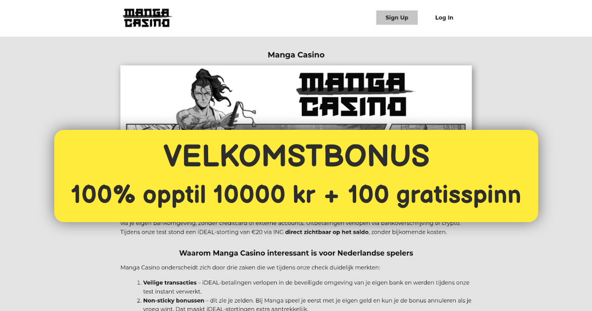 Manga Casino - Topp Online Spilleautomater Norge